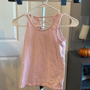 Soft light pink tank with cute back